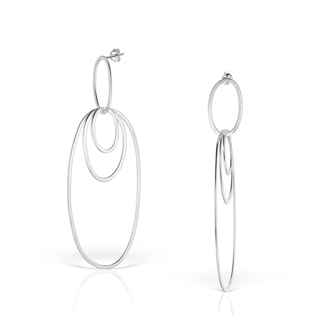 Orbital earrings, Silver