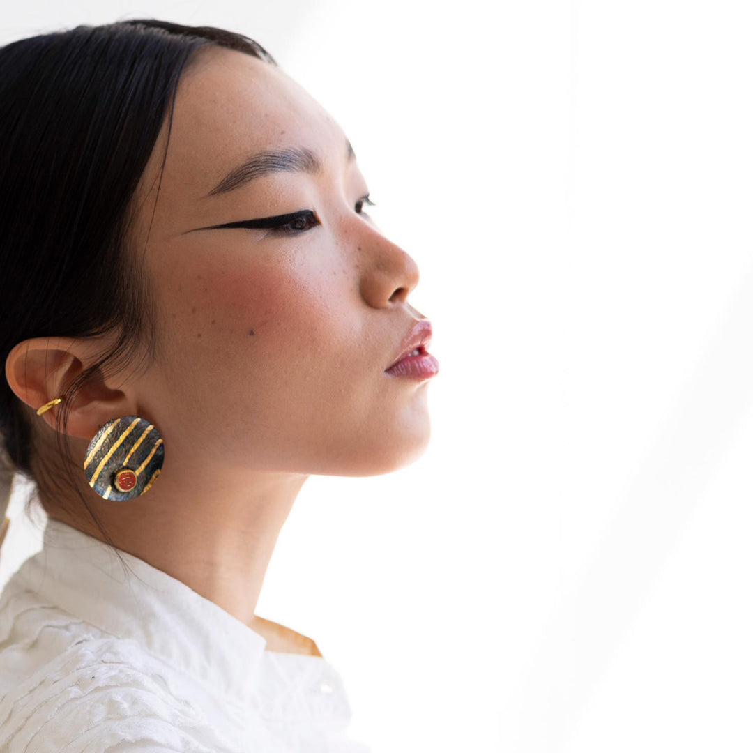 Cercei Palisander, Argint Aurit