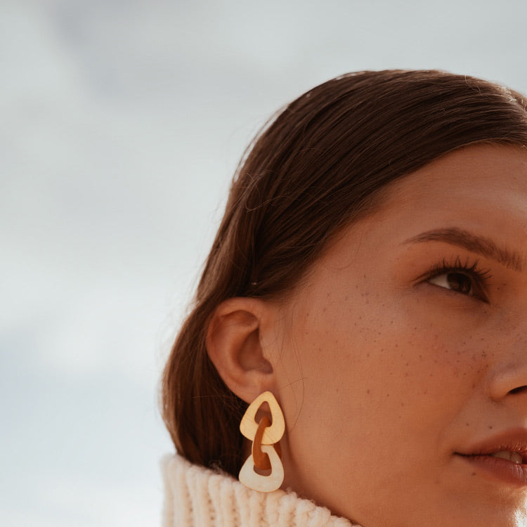 Remera Earrings in Gilded Silver