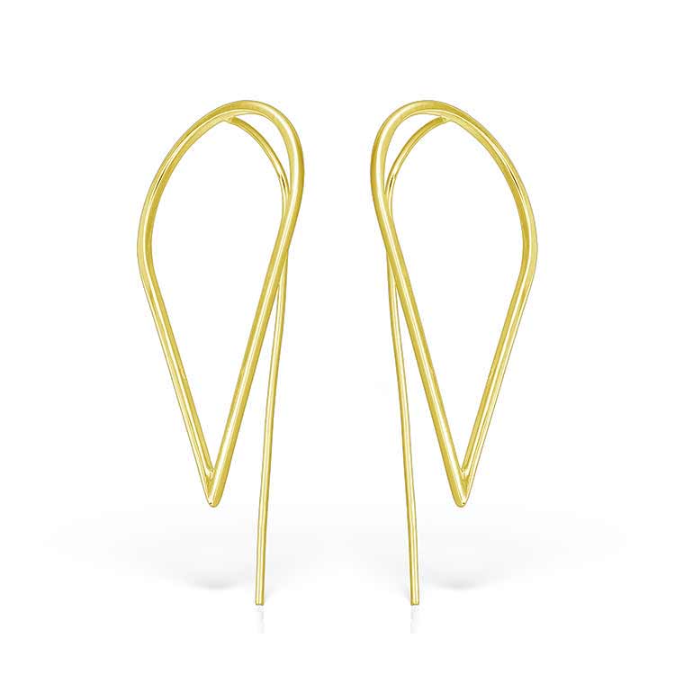 Right Here Earrings in Gold Plated Silver