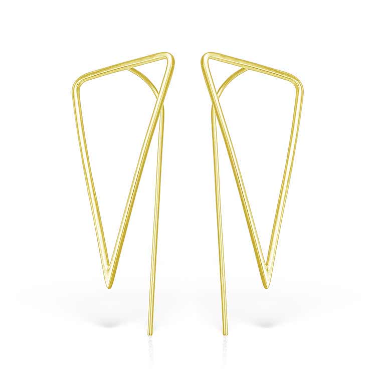 Right Now Earrings in Gold Plated Silver