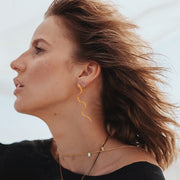 Cercei Serpentine, Argint Aurit