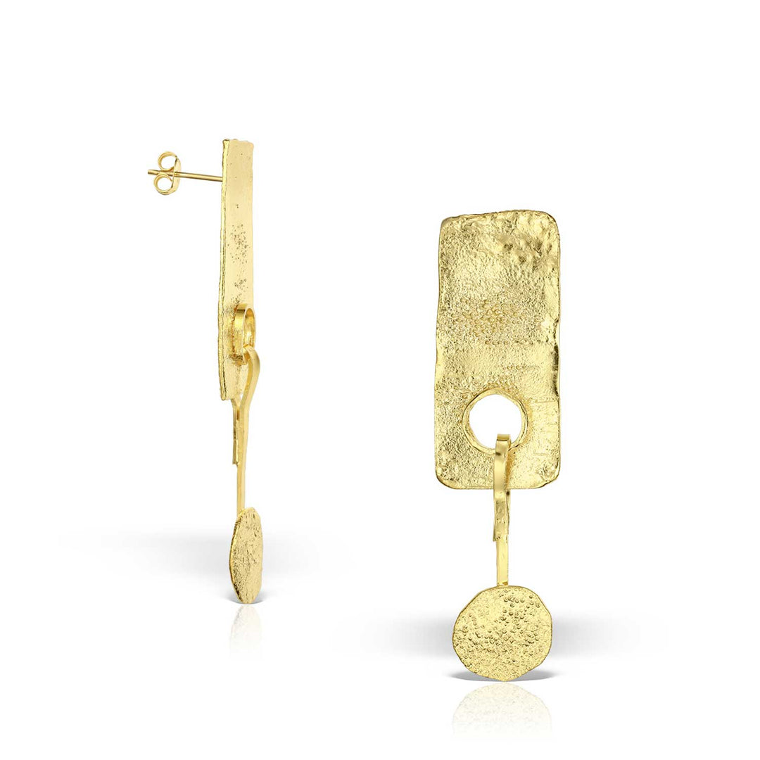 Sirius Earrings, Gold Plated Silver