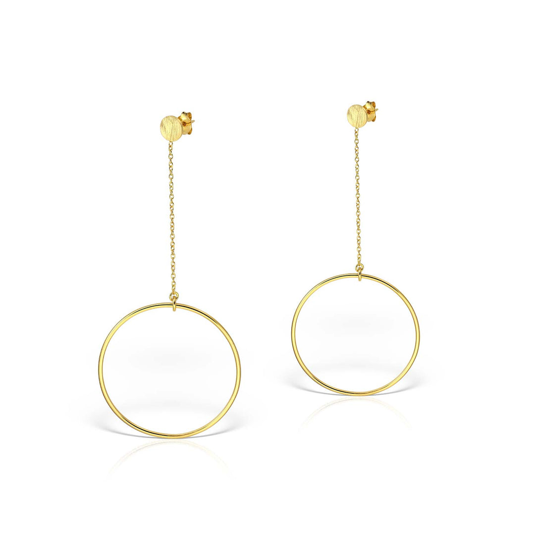 The Hollows Earrings, Silver Gilt