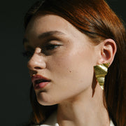 Tiamat Earrings, Gold Plated Silver