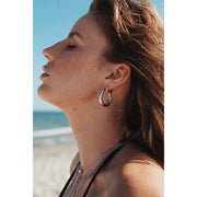 Cake Hoops Earrings in Silver