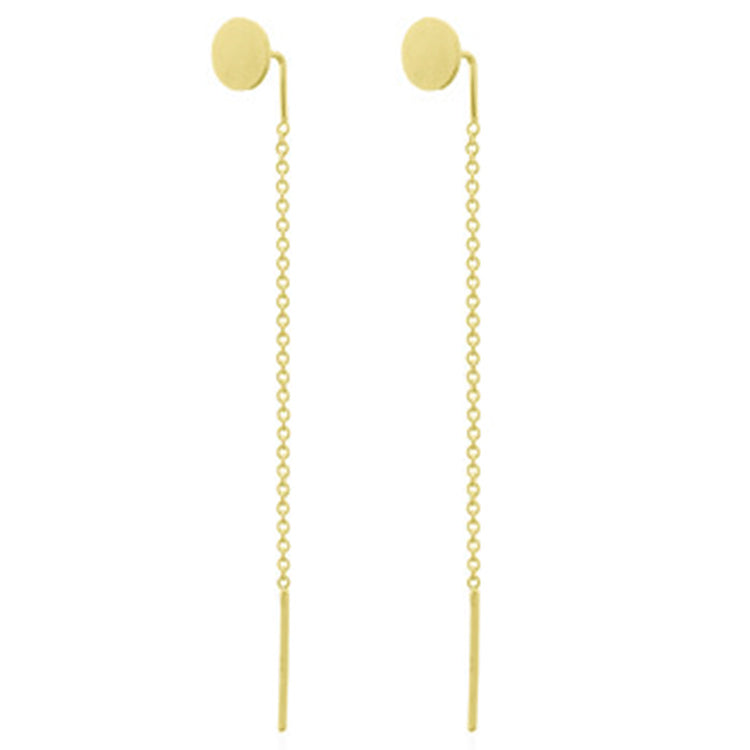 Coin Flow Earrings in Gold Plated Silver