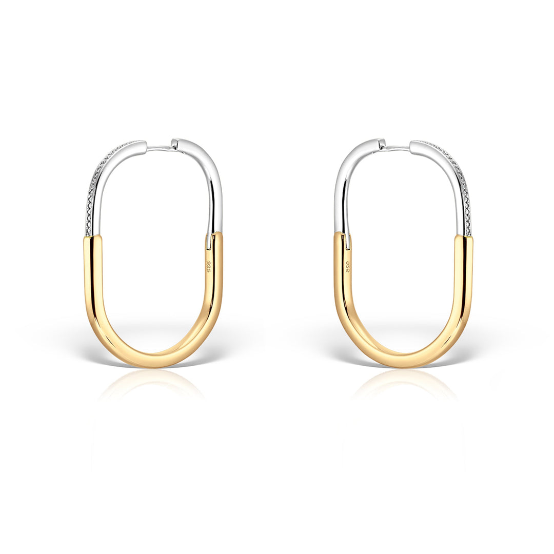Cercei Vebleen Hoops, Argint Aurit
