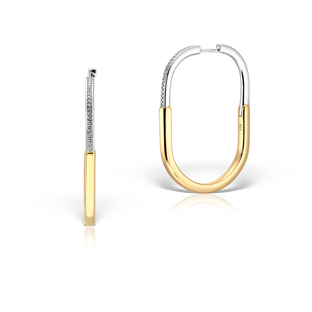 Cercei Vebleen Hoops, Argint Aurit