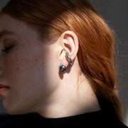 Cercei Bernadette Pearl Dark, Argint Aurit