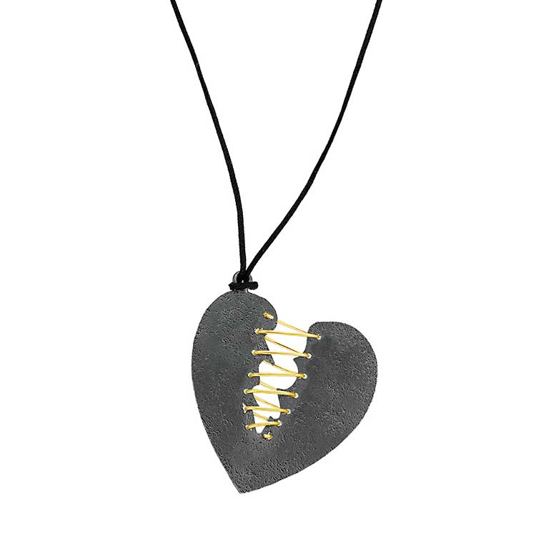 How to Mend a Broken Heart Necklace in Silver