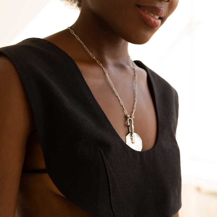 Introspectum 17 Necklace, Silver