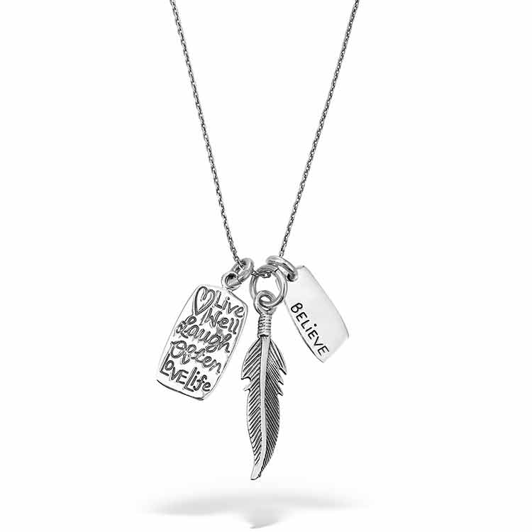 Silver Mantra Options necklace