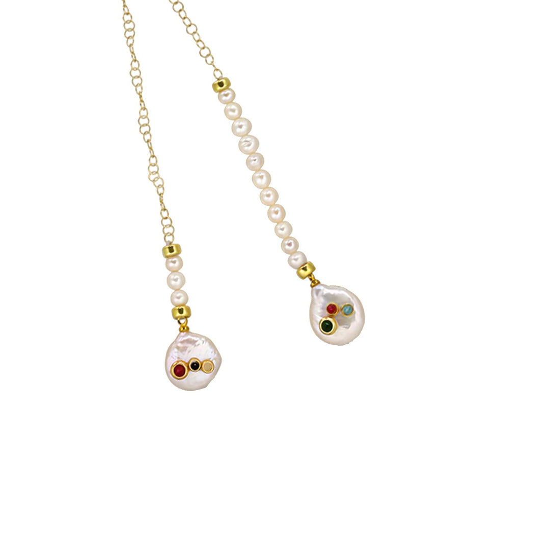 Paso Doble Pearl Necklace, Silver Gilt