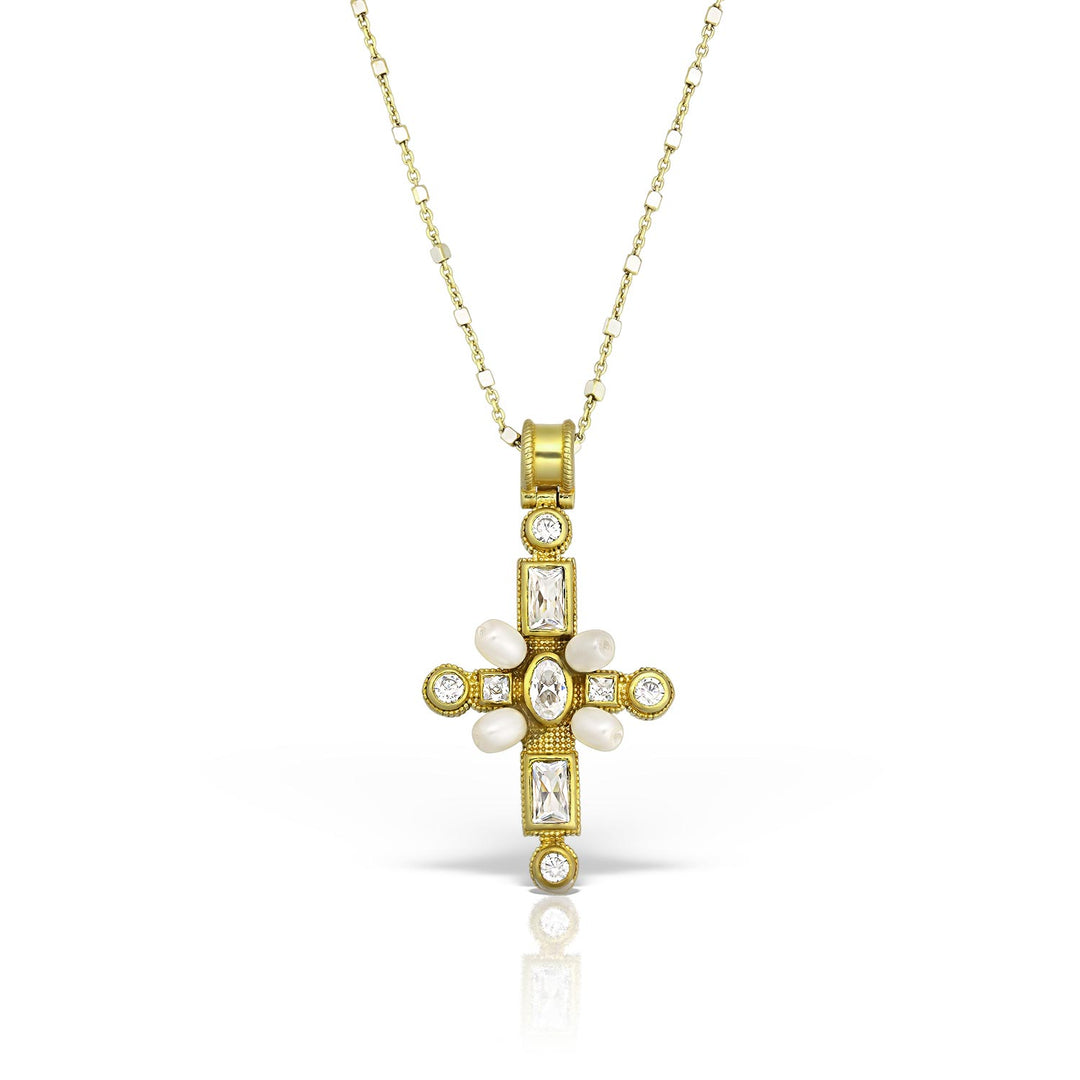 Monasterio Petite Necklace, Silver Gilt