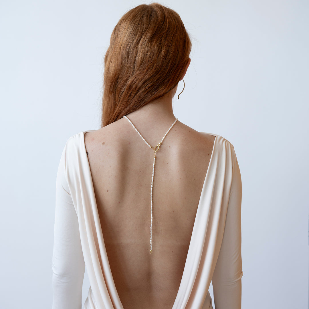 Colier Namida Pearls, Argint Aurit