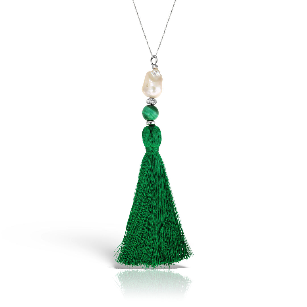 Colier Reverie Malachite, Argint