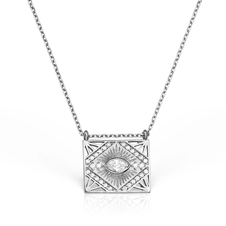 Silver Solar Drama Necklace