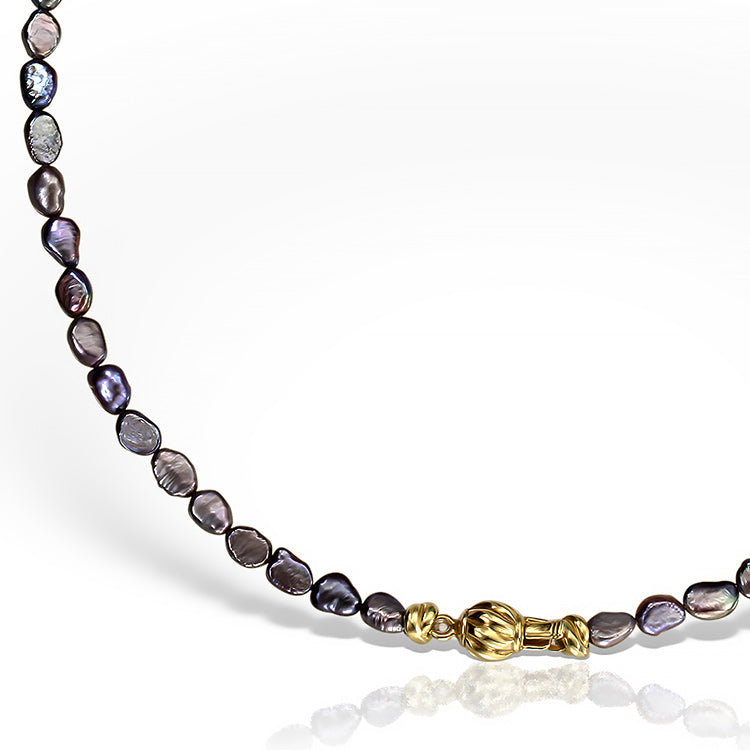 Tamarii Pearl Necklace in Gilded Silver