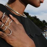 Alfonse Torque Necklace, Sterling Silver