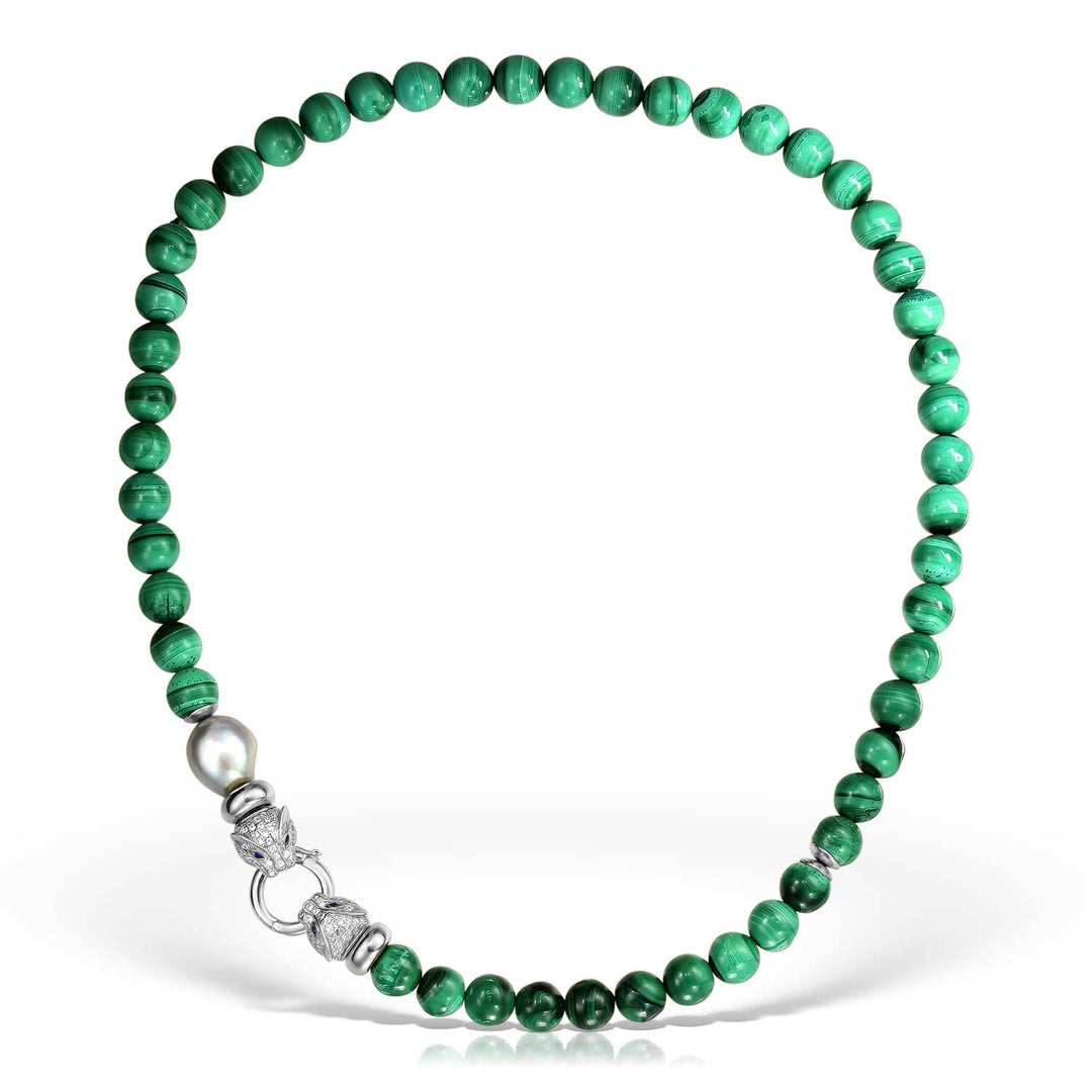 ValVerde Malachite Necklace, Silver