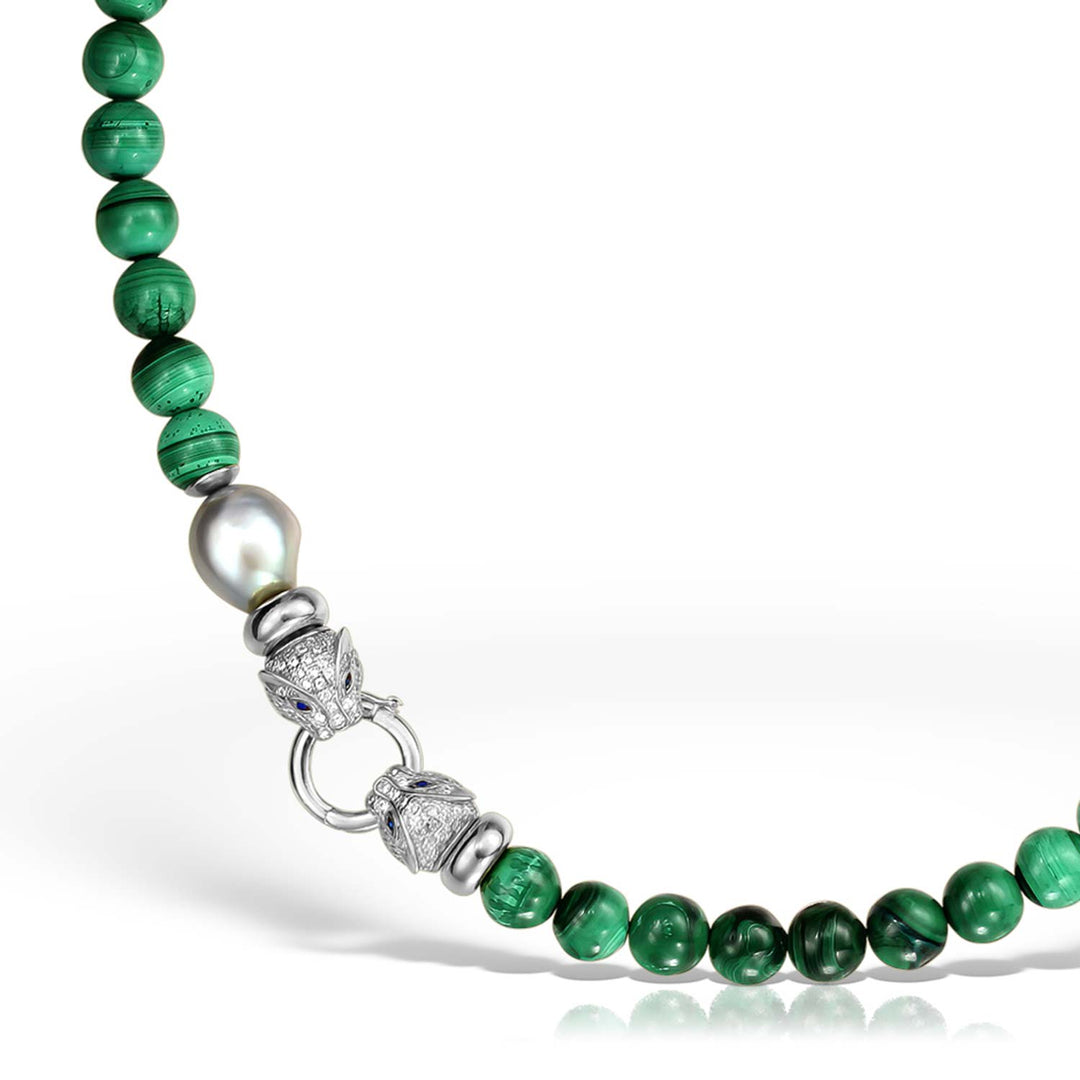 ValVerde Malachite Necklace, Silver