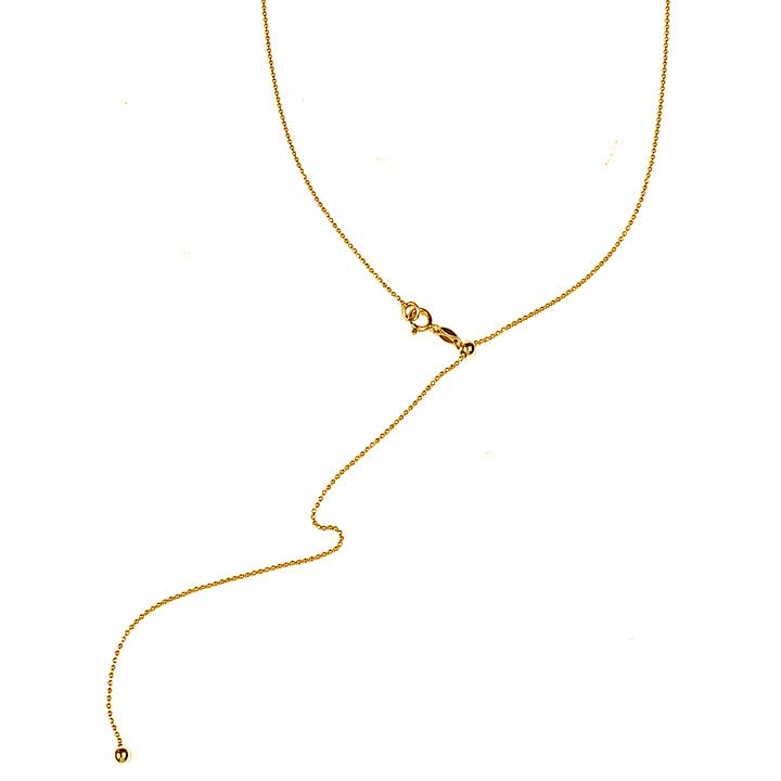 Necklace L - XL Sliding Chain in Gilded Silver