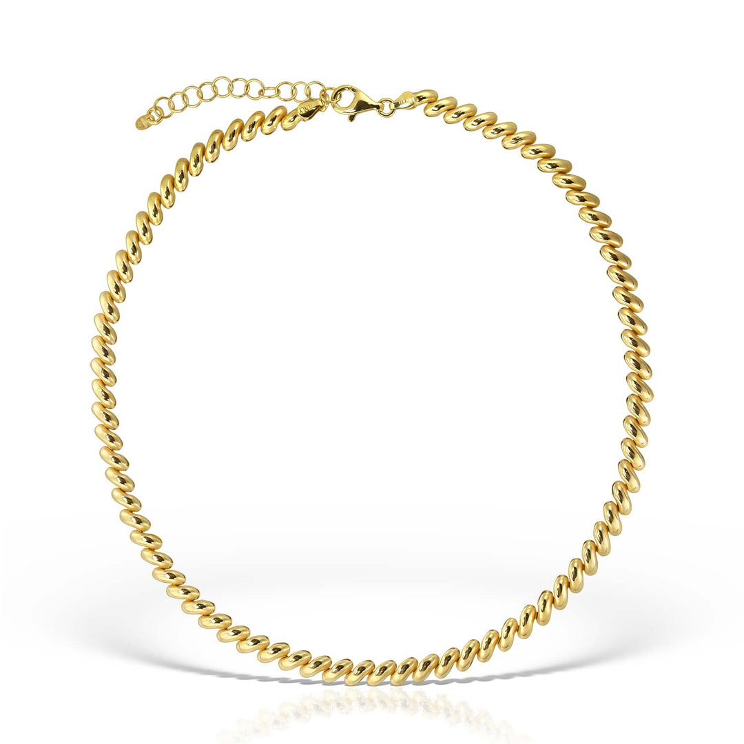 Zephir Necklace, Gold Plated Silver