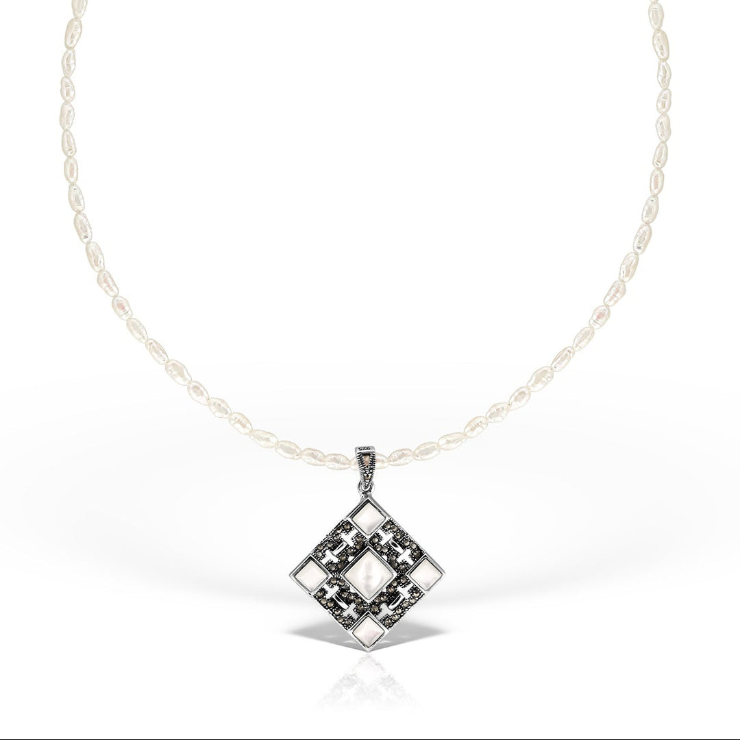 Colier Hermina Pearls, Argint