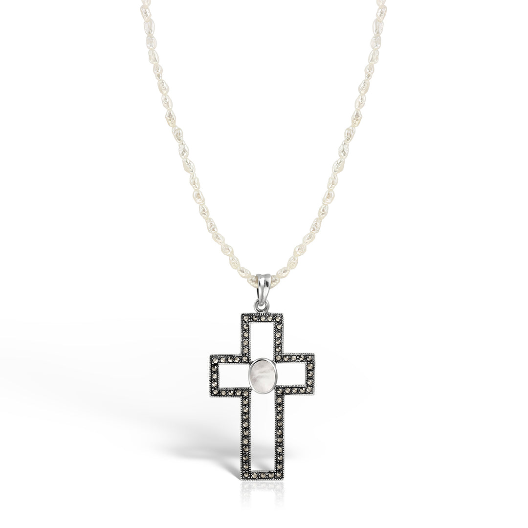 Colier Mistraal Cross, Argint