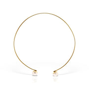 Choker Pearl Torque, Argint Aurit