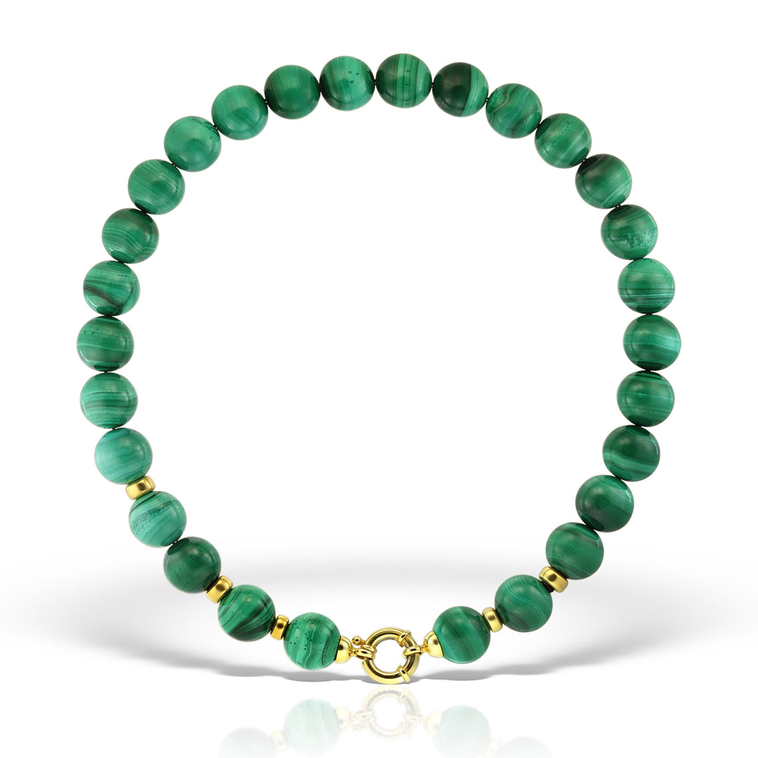 Colier Verdana Malachit, Argint Aurit