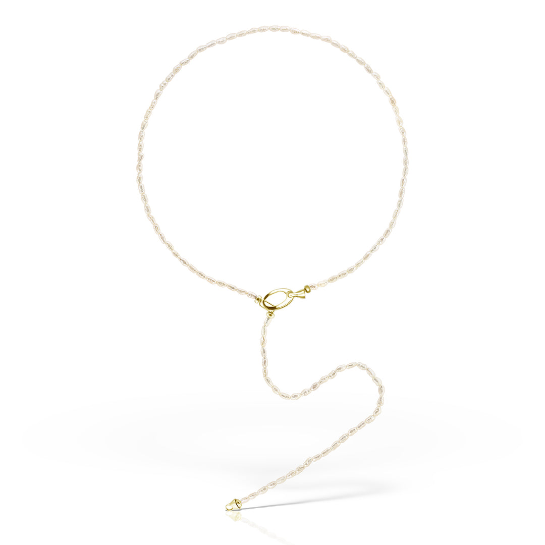 Colier Namida Pearls, Argint Aurit