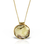 Colier XL Amber Saffron, Argint Aurit