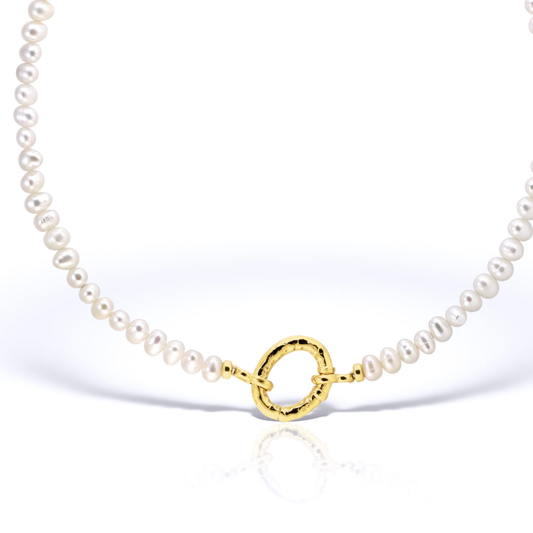 Pearl Odyssey Necklace in Gilded Silver