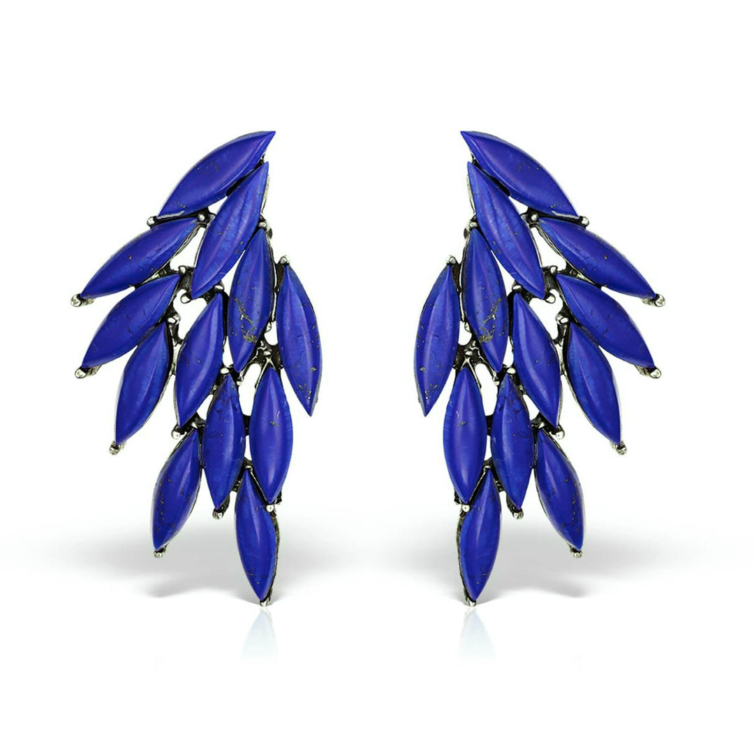 Cercei Azael Isset Mini, Argint si Lapis Lazuli