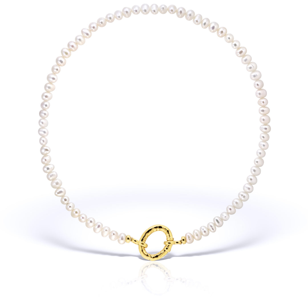 Pearl Odyssey Necklace in Gilded Silver