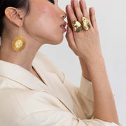 Midsommar earrings, Silver Gilt