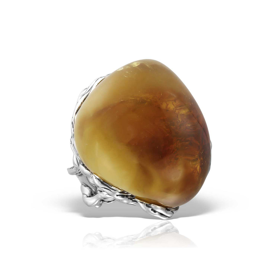 Inel XL Amber Atlas, Argint