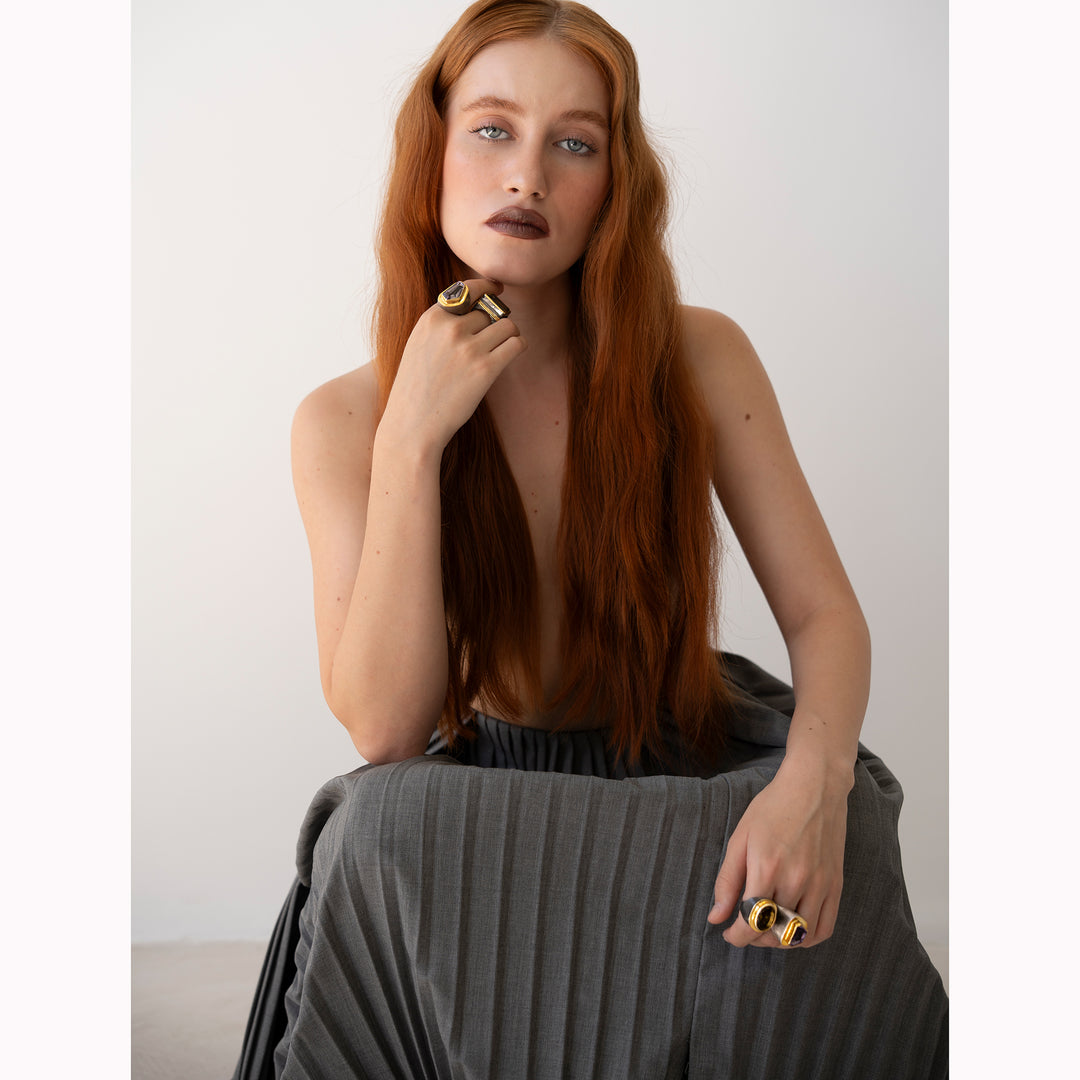 Inel Aristocracy Morals - Citrin, Argint