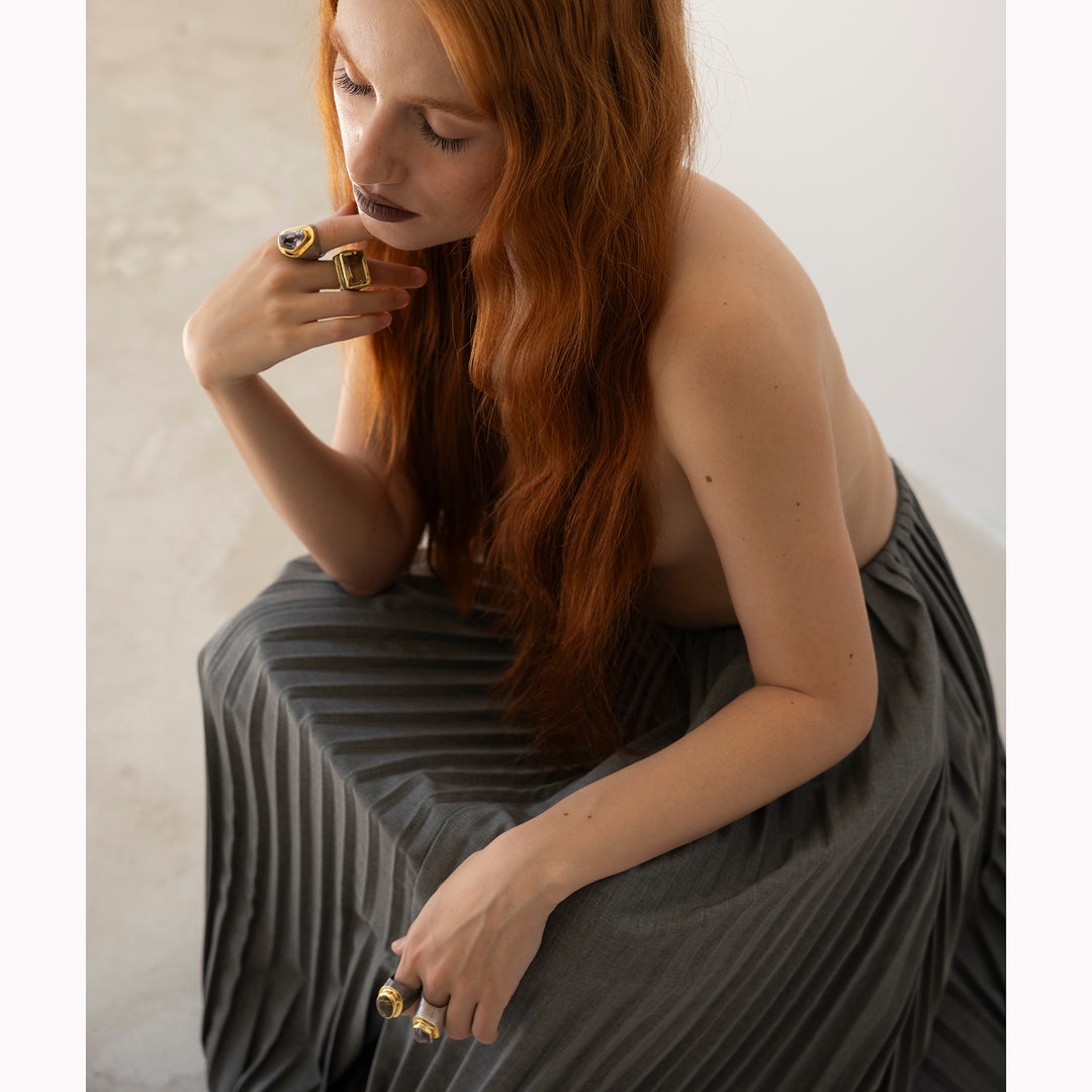 Inel Aristocracy Morals - Citrin, Argint