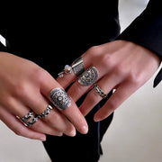 Inel Solar Drama din Argint