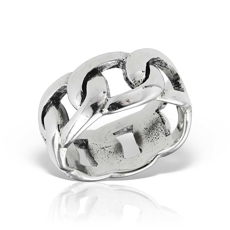 Odin Chain Ring in Silver