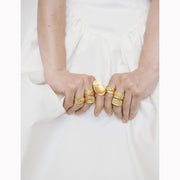 Pavilion Duo Brut Ring, Gold-Plated Silver