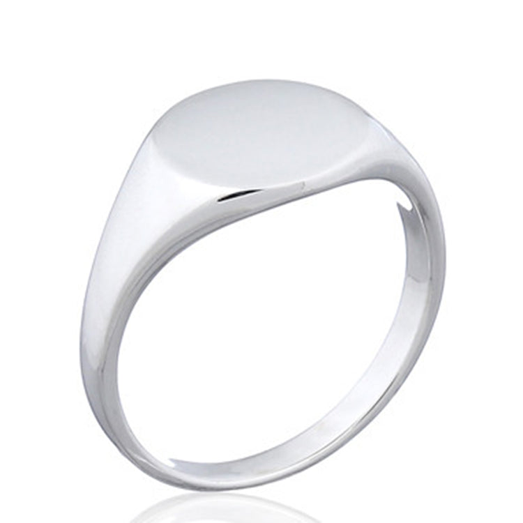 Plain Round Signet Ring in Silver