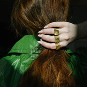 Raw Renfeld Ring, Gilded Silver