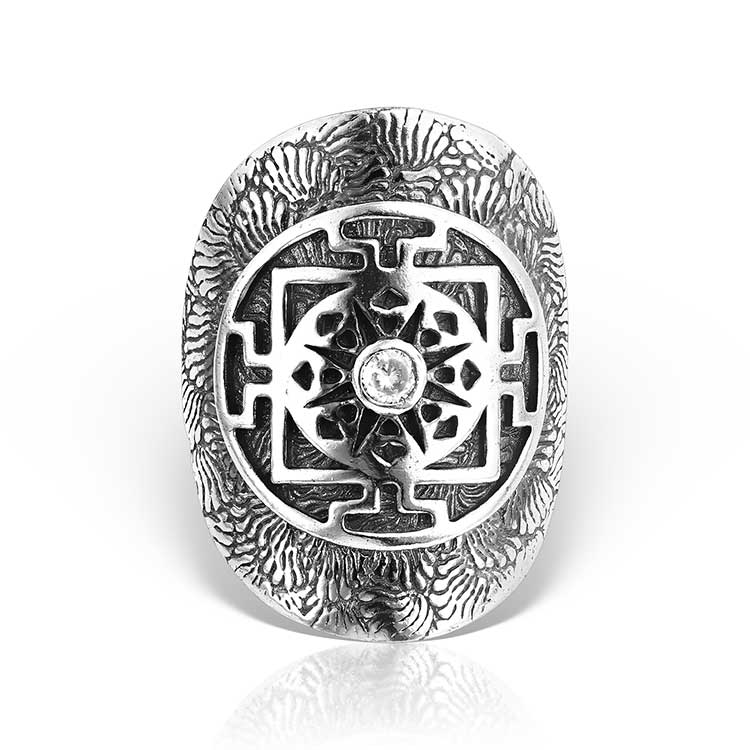 Silver Solar Drama Ring