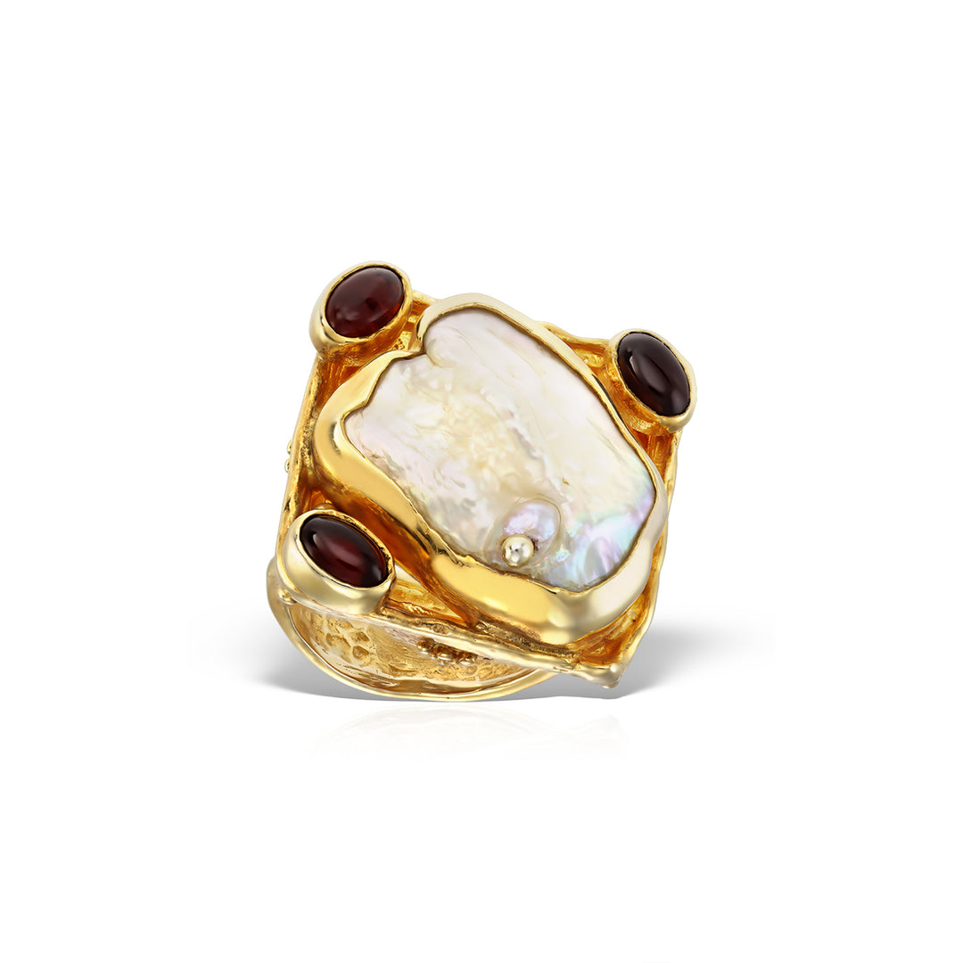 Inel Artemisia Pearl, Argint Aurit