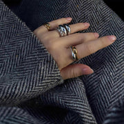 Twins Set Rings, Gold-Plated Silver