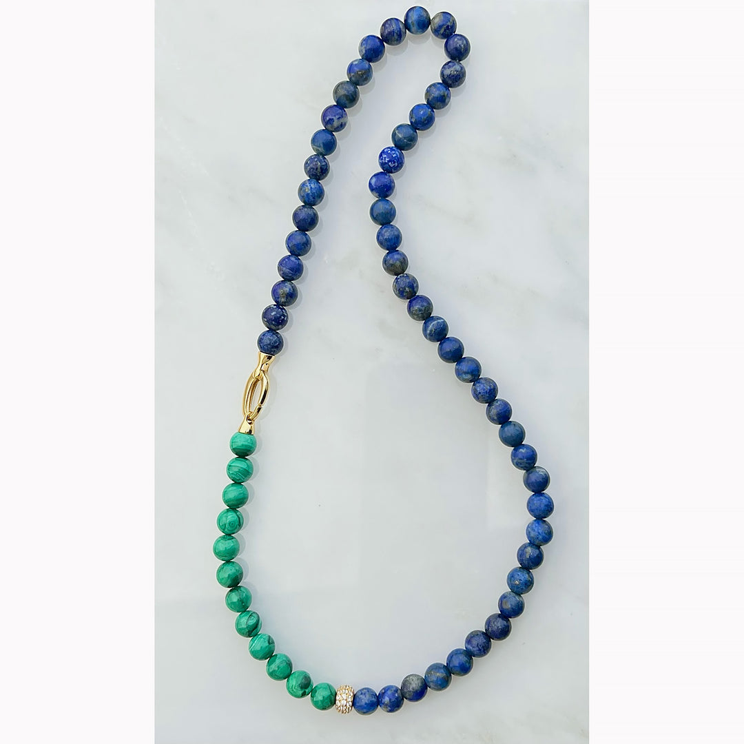 Necklace GreenVista Malachite, Lapis Lazuli